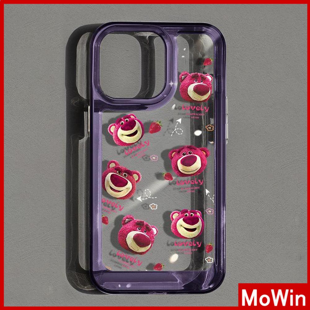 Case iPhone 14 Pro Max iPhone Case Space Hard Acrylic Phone Case Tombol Berlapis Tahan Guncangan Dalam Beruang Merah Muda Lucu Kompatibel dengan iPhone 13 Pro Max 12 Pro Max 11 Xr 6Plus 7Plus 8Plus