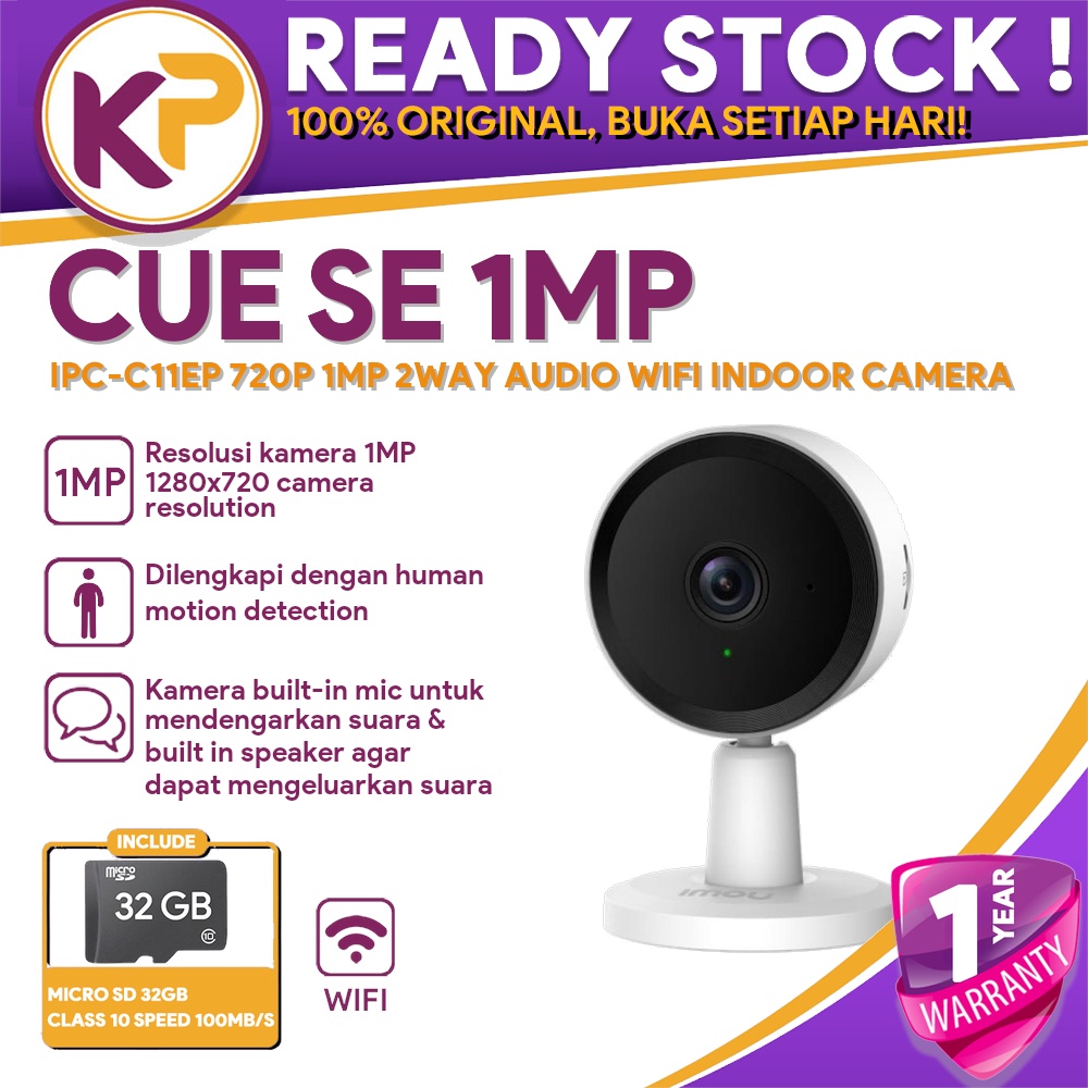 IMOU CUE SE IPC-C11EP 720P 1MP WIFI INDOOR CAMERA FREE MICROSD 32GB