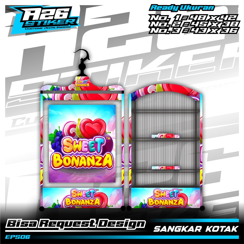 

Stiker Decal Sangkar Burung kotak, kosan,koper,Kacer, Pleci,Cucak Ijo,Dll Full Laminasi Anti Air.