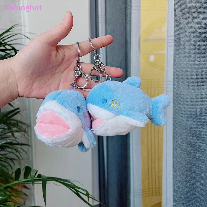 Tolonghot&gt; 1Pc 12cm Hiu Kecil Plush Toy Doll Boneka Binatang Plush Aksesoris Mainan Liontin Bayi Anak Hadiah Gantungan Kunci Ornamen well