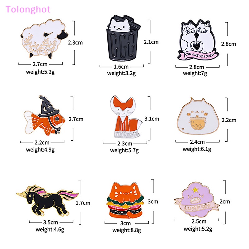 Tolonghot&gt; Kreatif Kartun Hewan Makanan Bros Kucing Hamburger Enamel Pin Kemeja Tas Kancing Lencana Hadiah Untuk Teman Anak-Anak Kerah Pin Perhiasan well