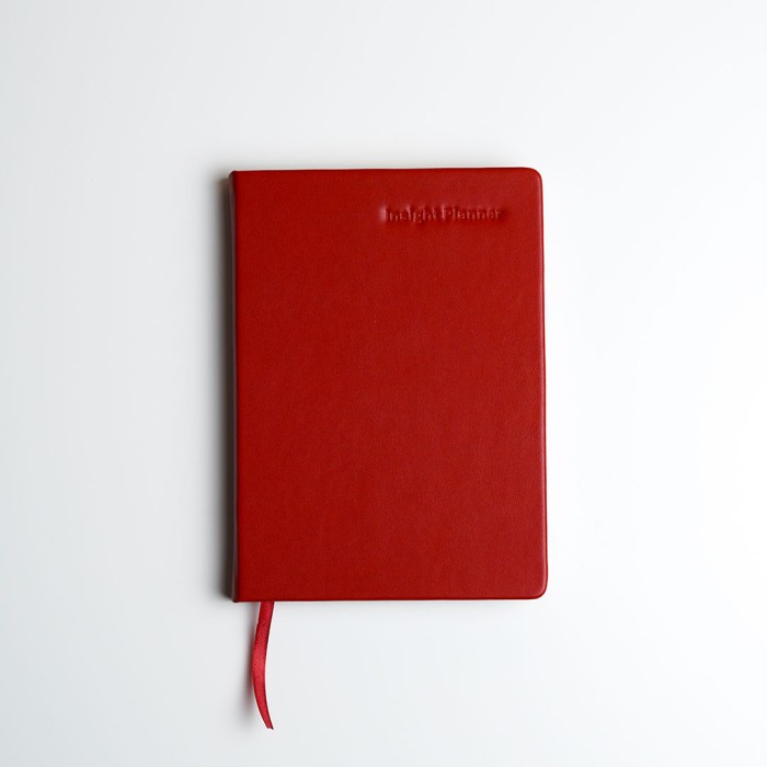 

✨BISA COD✨ -Thre Design Insight Planner Custom Nama / Agenda Tahunan Undated - Cherry
