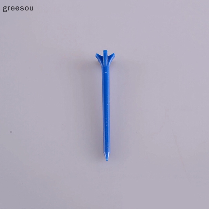 Greesou 10pcs Warna Random Professional Tee System Panjang 68mm Plastik Pro Golf Tees ID