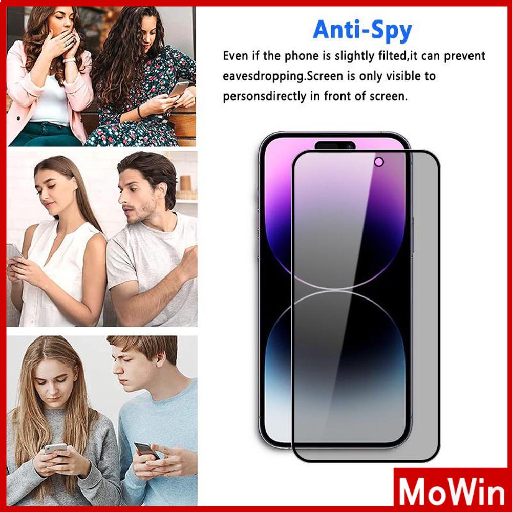 Anti-spy Tempered Film Untuk iPhone 14 Pro max Self-adhesive Gelembung-Gratis Layar Penuh Anti-ledakan Kuat Anti-Sidik Jari Sentuhan Nyaman Kompatibel dengan iPhone 13 12 Pro max