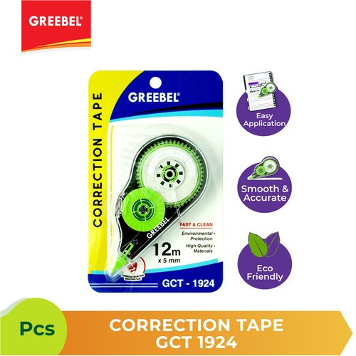 

[ PER PCS ] Correction Tape / Tip-X / Label Tarik 12M - Grebel GCT-1924