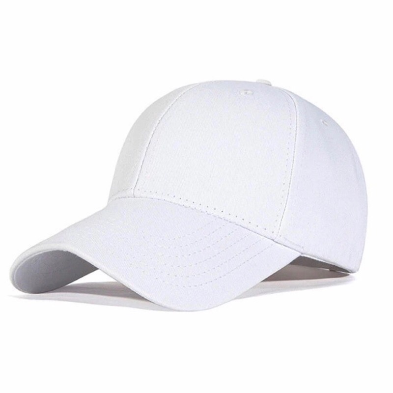 Topi baseball polos pria wanita WARNA PUTIH