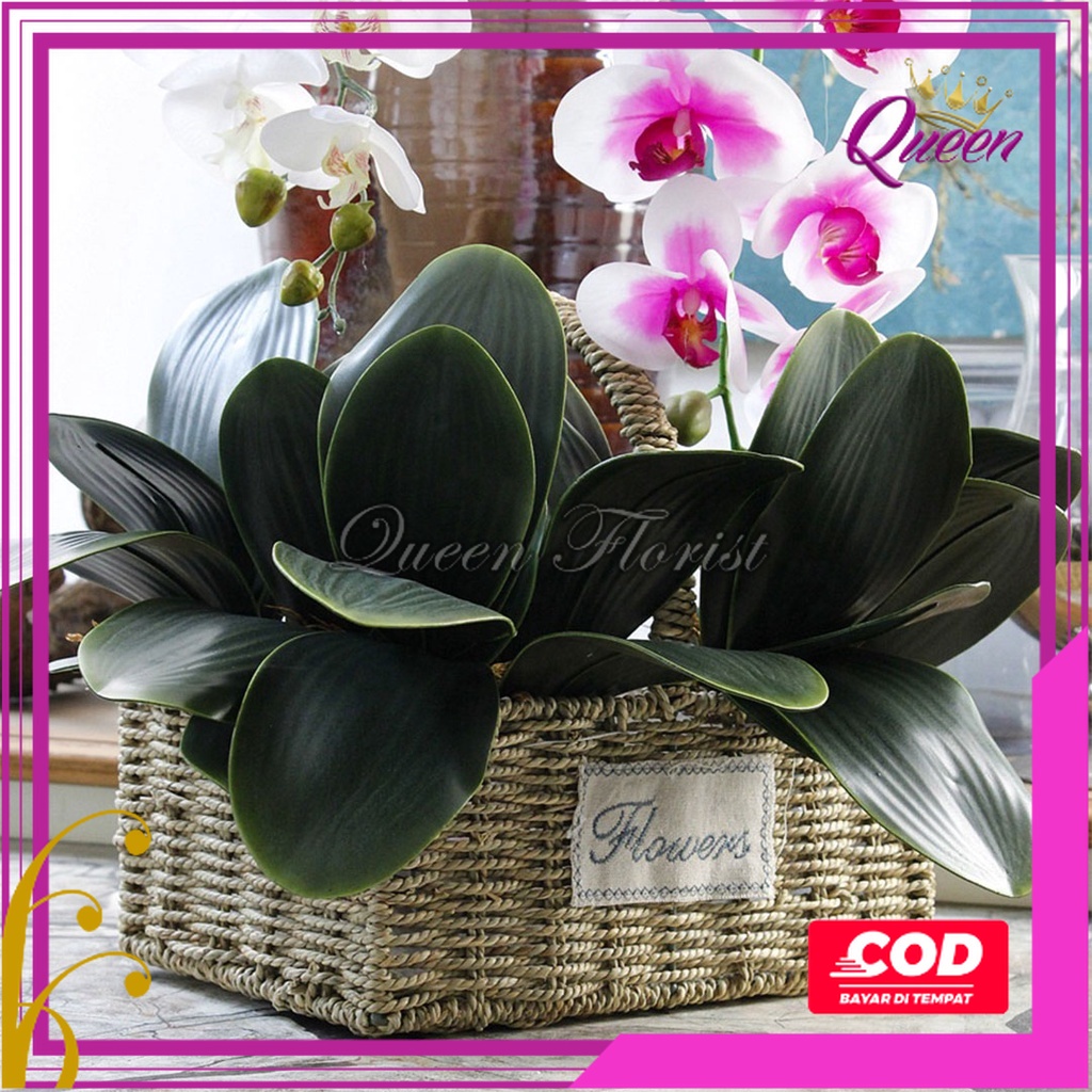 promo bunga anggrek bulan latex x9 - 1 pcs bunga anggrek artificia - bunga dekorasi - bunga import
