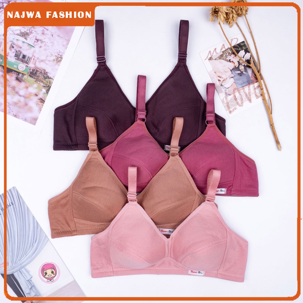 Sport Bra Dilanistore Pakaian Dalam Wanita High Quality Tanpa Kawat dan Busa Merk Febri, Najwa & BH 