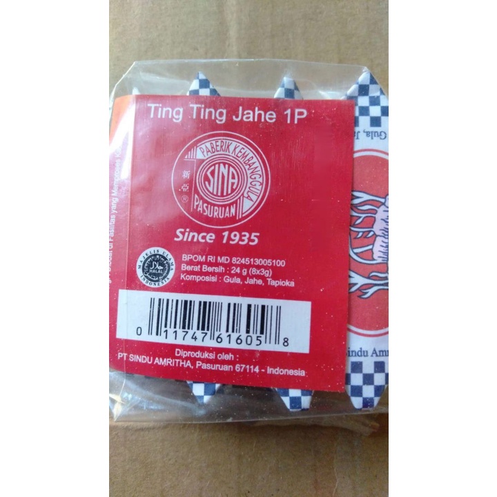 

SIN A TING TING JAHE ISI 8pcs x @3gr