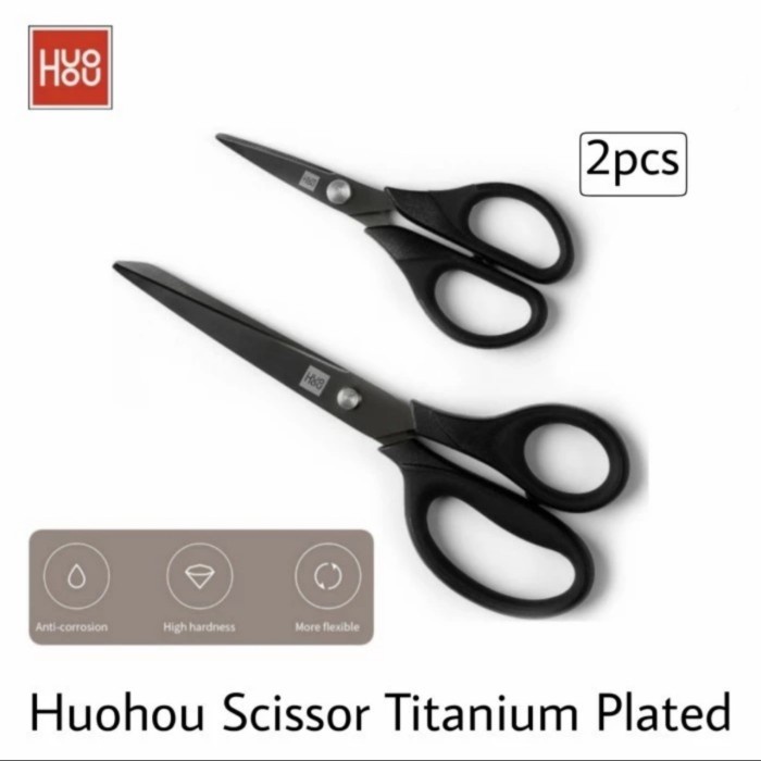

HuoHou scissor set 2pcs Gunting Titanium Plated