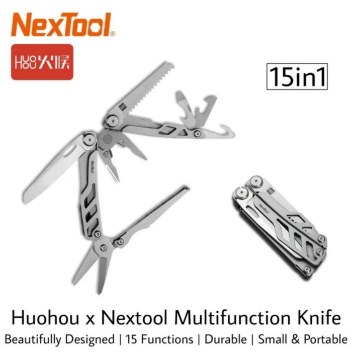 Huohou x Nextool Multifunctional Folding knife 15in1 Pisau lipat