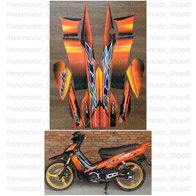 Striping stiker sticker lis list Yamaha Fiz R f1z r 03 2003 hitam orange polet fiz r 2003 oren hitam