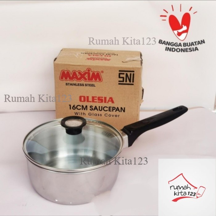 Panci gagang stainless maxim Olesia Saucepan Panci susu 16cm