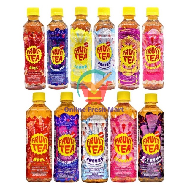 

(kirim instant) Fruit Tea Blackcurrant Apel Markisa freeze xtreme lemon strawberry botol Pet - Online Fresh Mart Denpasar