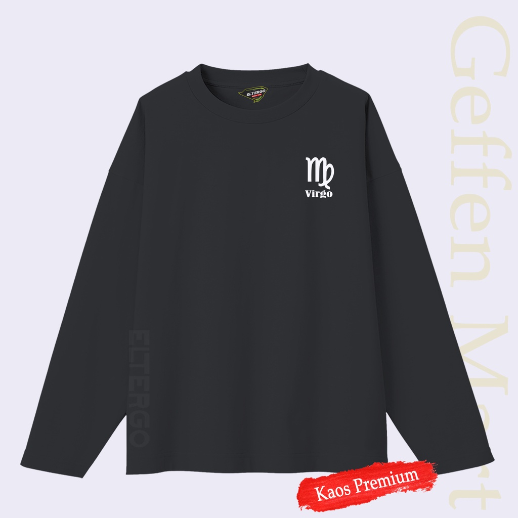 Eltergo Baju Kaos Distro Lengan Panjang Zodiak Virgo Pria Dan Wanita Warna Premium Terbaru Termurah