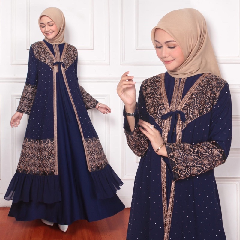 MF Store - (BUSUI) Gamis Busui Warna Coksu - Abaya Warna Terbaru - Abaya Warna Navy - Gamis Turki Ju