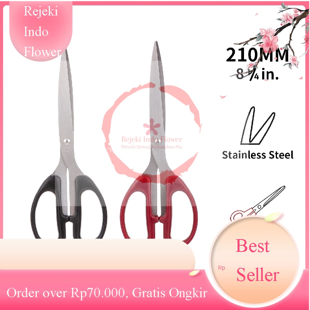 

REJEKI GUNTING BESAR GUNTING STAINLESS STEEL BESAR 210mm SCISSORS SUPER TAJAM ANTI KARAT GUNTING TAJAM ALAT TULIS KANTOR SEKOLAH KULIAH E6010