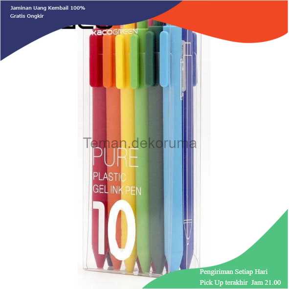 

TD - ALB Kaco PURE Candy Gel Pen Pena Pulpen Bolpoin 0.5mm 10PCS - K1015 (Colorful Ink)