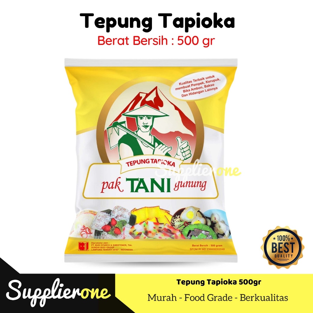 

Tepung Tapioka Cap Pak Tani Gunung 500gr / Tepung Tapioka