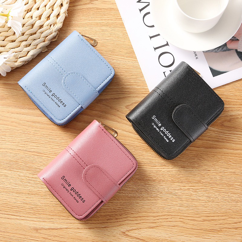 Dompet Wanita Macca Tas Ritsleting Pendek Tas Kartu Dompet Koin 878