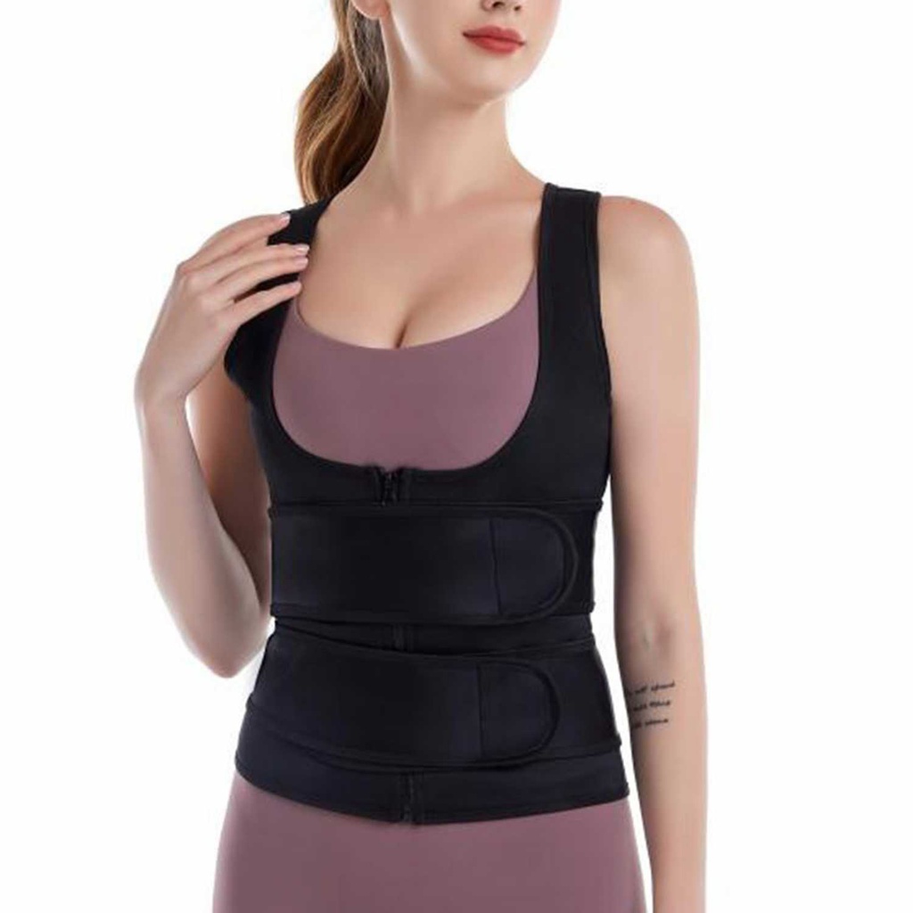 R45Fashion Korset Wanita Pembentuk Tubuh Slimming Body Shaper Zipper