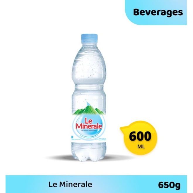

Le Minerale Air Minum dalam kemasan Botol 600 mL HALAL