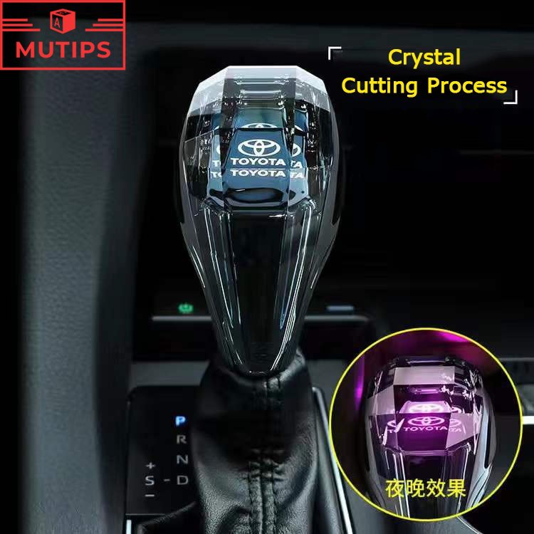 1set Handle Mobil Kristal Gear Shift Knob Lever Stick Head Gear Knob Manual Aksesoris Otomatis