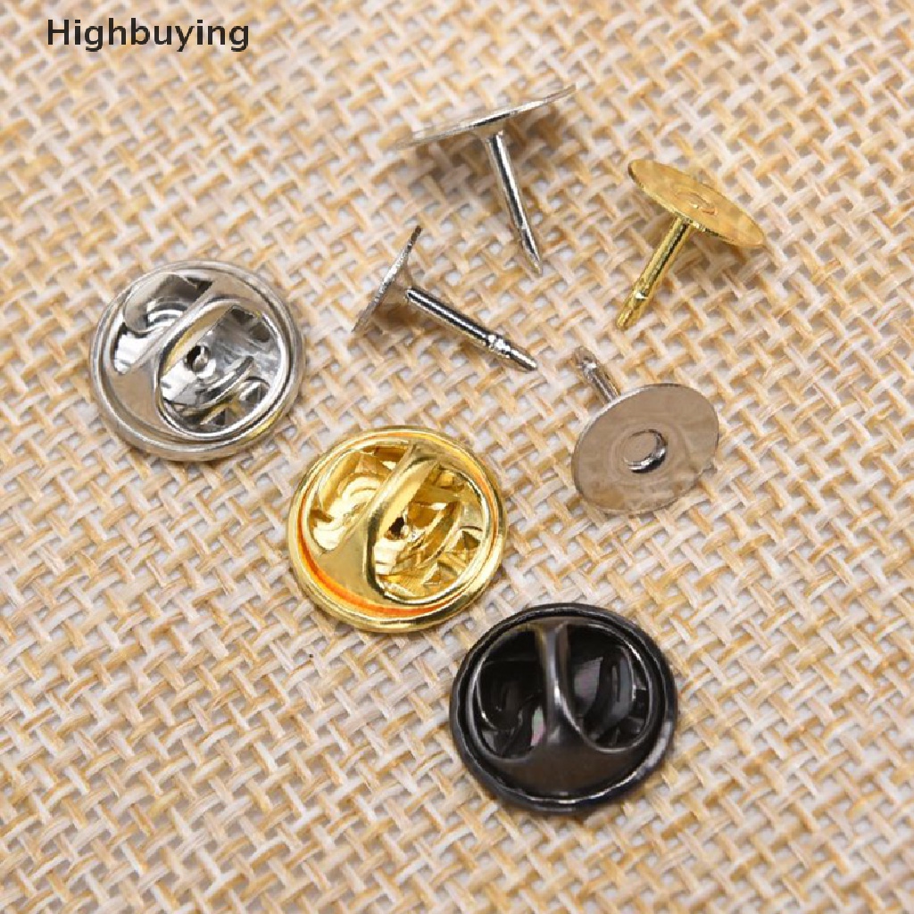 Hbid 30Pcs/Set Tembaga Kupu-Kupu Kopling Lencana Pin Belakang Squeeze Clasp DIY Membuat Bros Glory