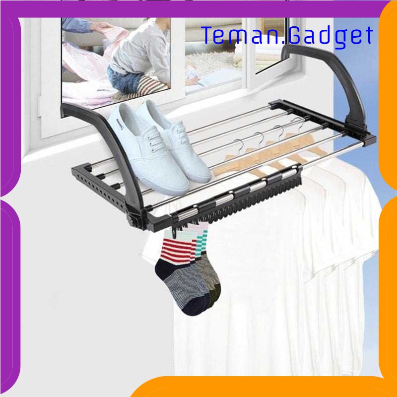 TG - ART OUNONA Rak Gantungan Jemuran Handuk Baju Drying Balcony Rack - OU114