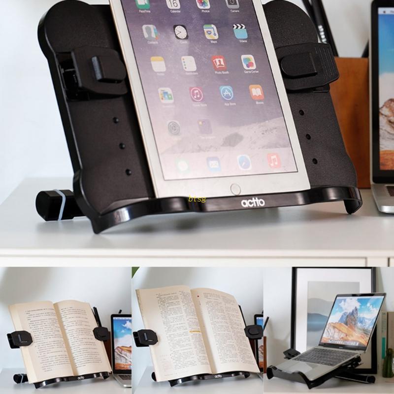 Btsg Book Stand Holder Membaca Dokumen Bookrest Tablet Pad Bracket Adjustable Angle