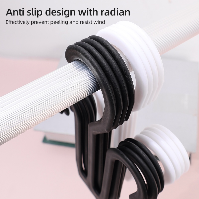[Harga Grosir] Barang Hemat Tempat Rak Gantung Bantalan Kuat Organize Alat Dua Slot Cepat Kering Rak Sepatu S-shaped Anti-slip Storage Hook Windproof Scarf Key Hat Hanger
