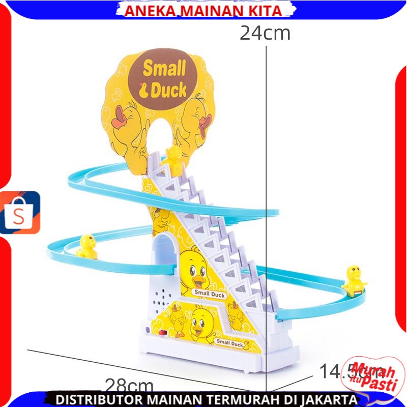 Mainan Track Tangga Berjalan Bebek / Penguin Memanjat Dengan Musik BerLampu Mainan Bayi Edukasi Anak