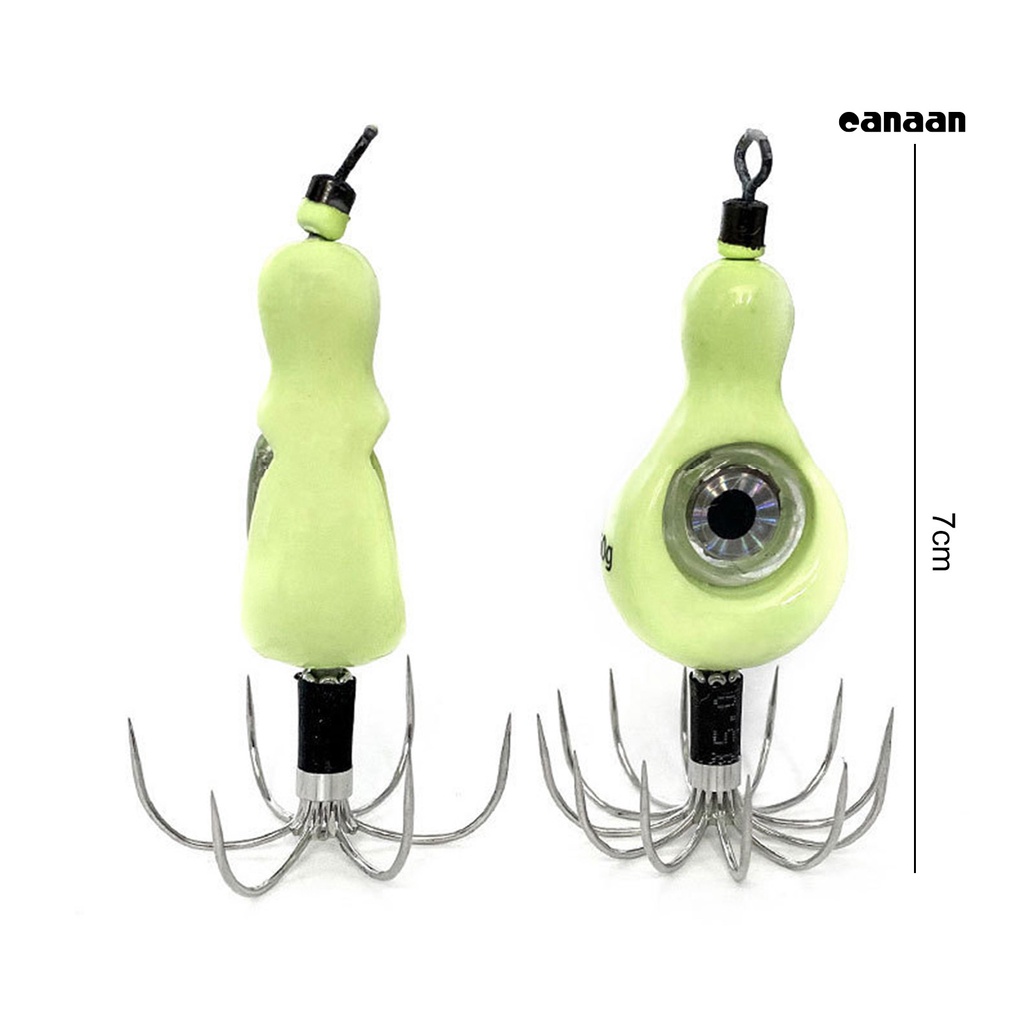 Cnn-pengait Mancing Lampu Kedip Tidak Mudah Tekuk Ringan Luminous Spinner Lure Squid Hook Untuk Angling