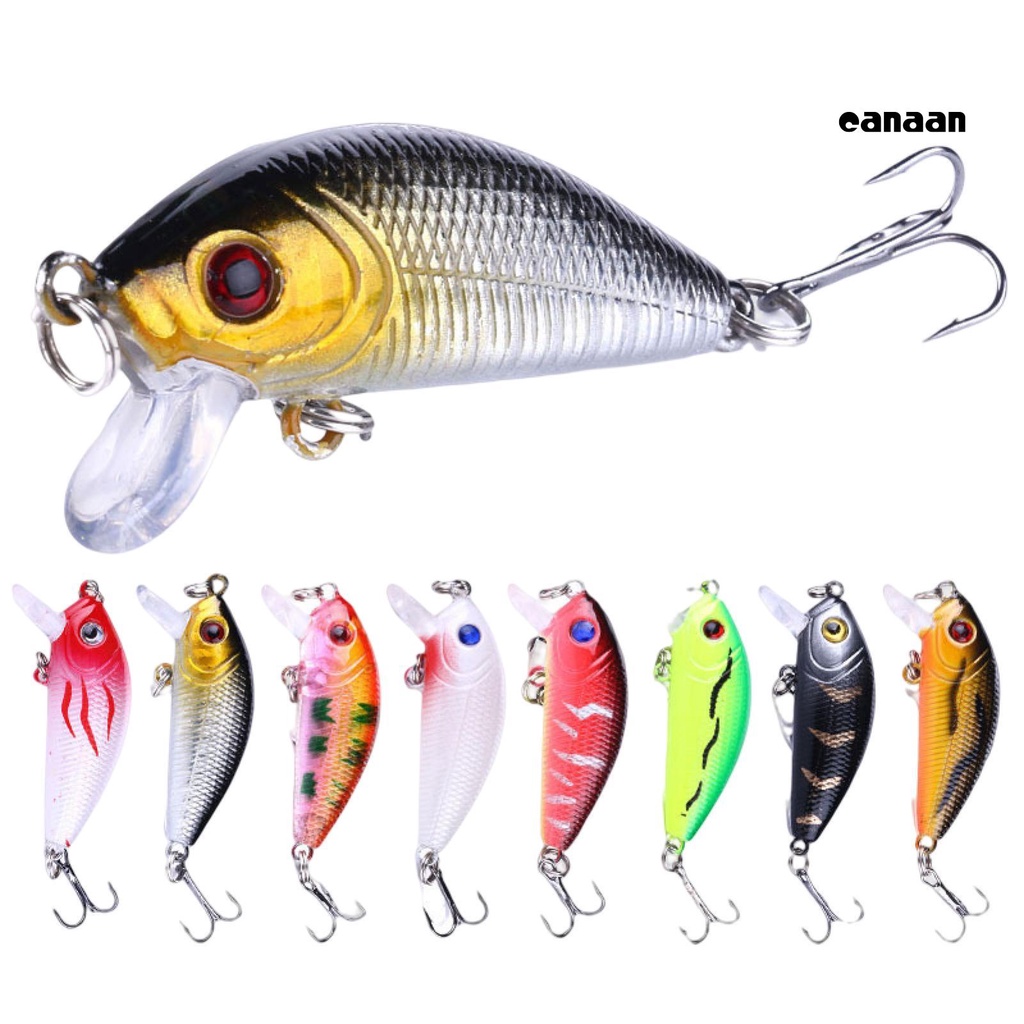 Cnn-5cm/3.6g Ikan Kecil Lure 3D Simulasi Fisheye Treble Hook Menggoda Culter Alburnus Bass Lure Memancing Luar Ruangan