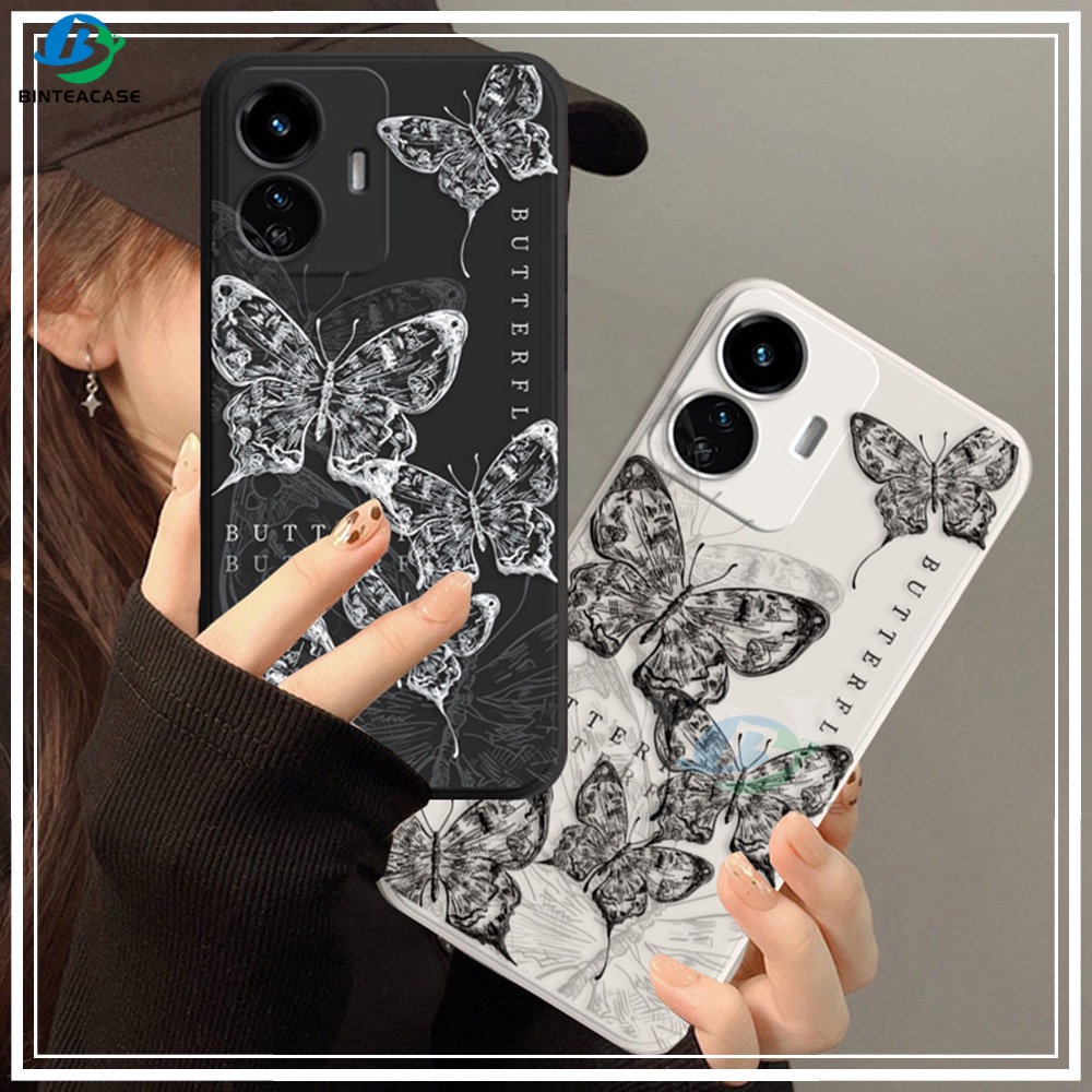 Realme C55 Realme 10 C35 C33 C31 C30 C21Y C25Y C11 2021 C25 C17 C15 C12 C3 C2 Realme 8i 7i 5 5i 6i 6 Pro 7 Pro 50A Butterfly Casing Soft Case Silikon Tahan Guncangan Binteacase