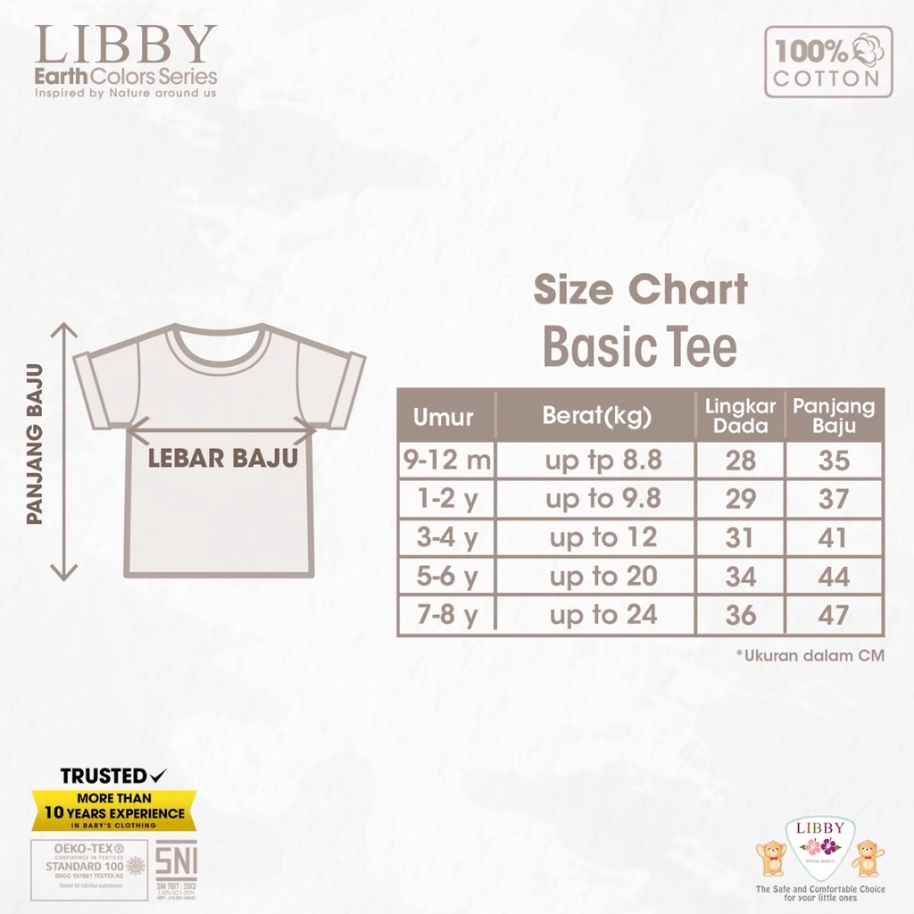 Libby - Basic Cotton Tee | Baju Pendek Anak