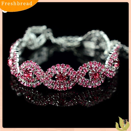 &lt; Freshbread &gt; Wanita Mewah Spiral Berlian Imitasi Bangle Pesta Pernikahan Gelang Perhiasan Hadiah