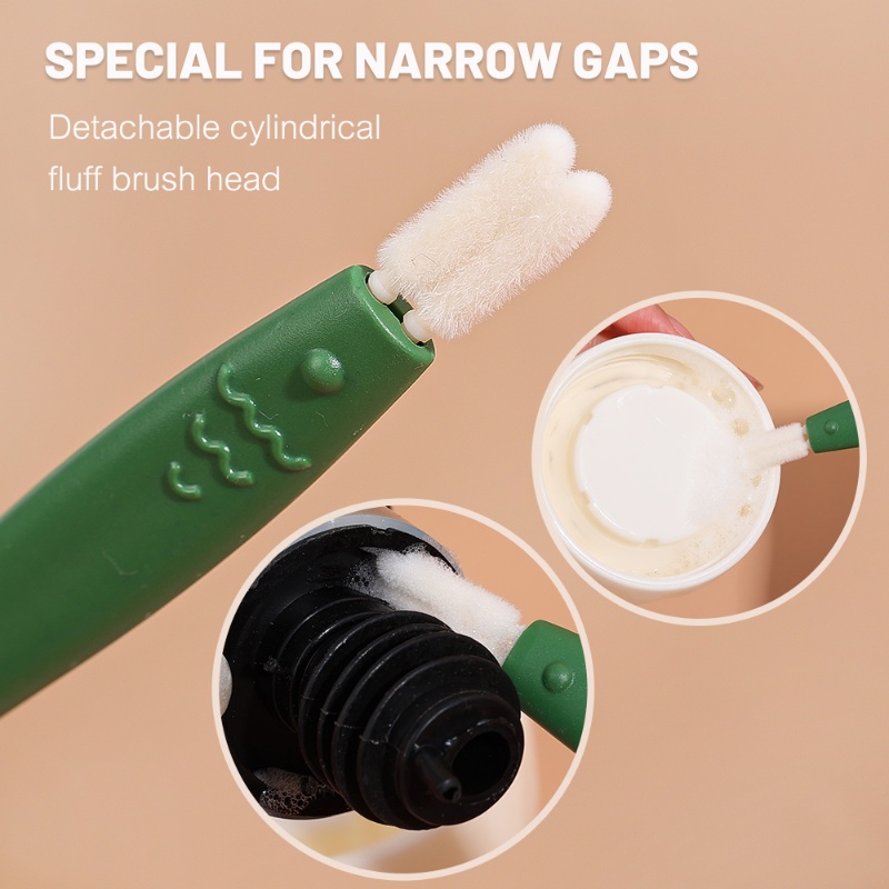 Multi Purpose Bottle Gap Cleaning Brush/Sikat Bulu Gap Removable Sekali Pakai/Tanpa Sudut Mati Alat Pembersih Rumah Tangga