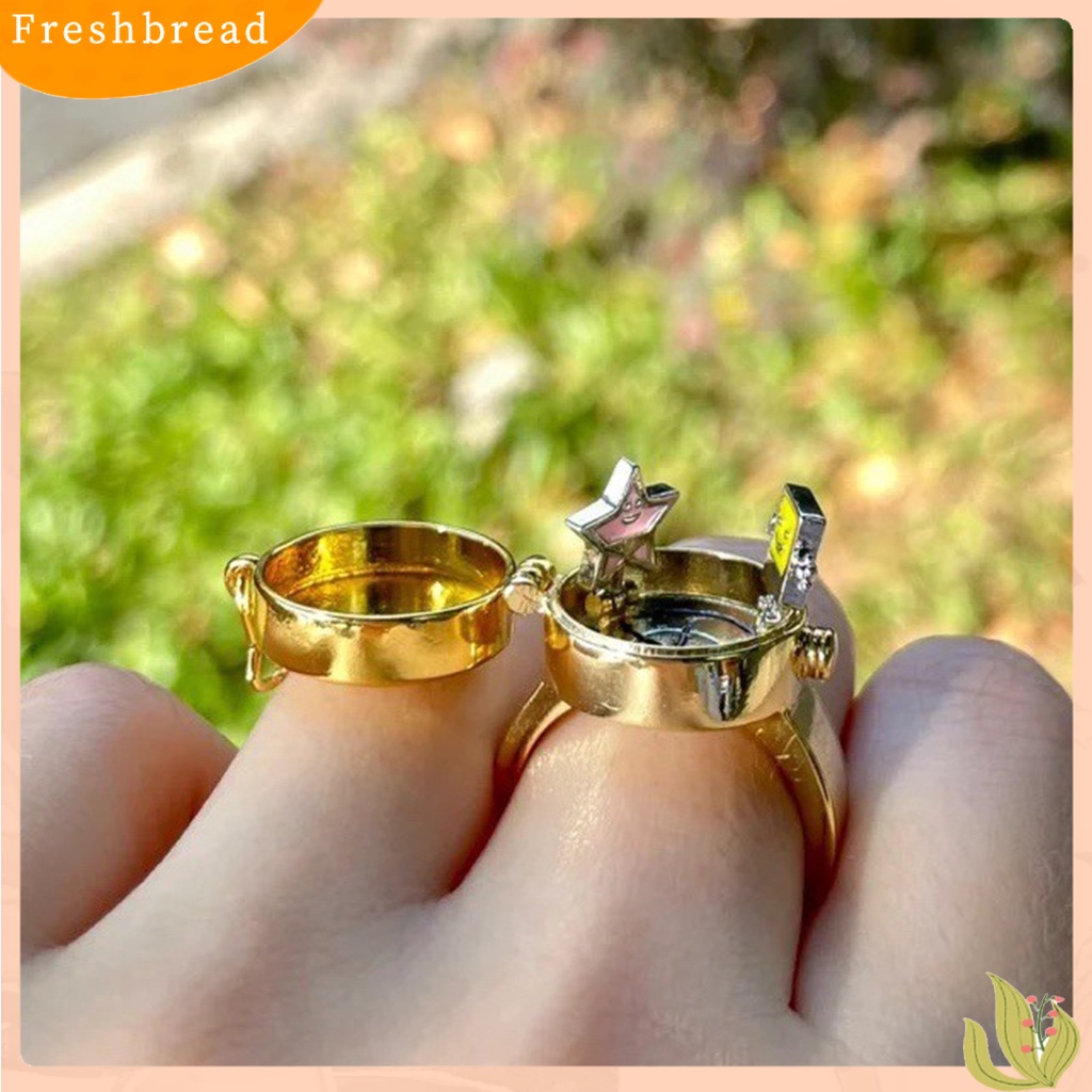 &lt; Freshbread &gt; BFF Cincin Bintang Dapat Dibuka Perhiasan Kartun Adjustable Finger Ring Untuk Pakaian Sehari-Hari