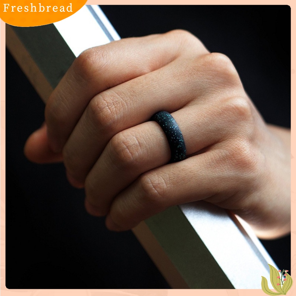 &lt; Freshbread &gt; 7Pcs/Set Multi Color Fashion Cincin Jari Silikon Pasangan Kekasih Perhiasan Hadiah