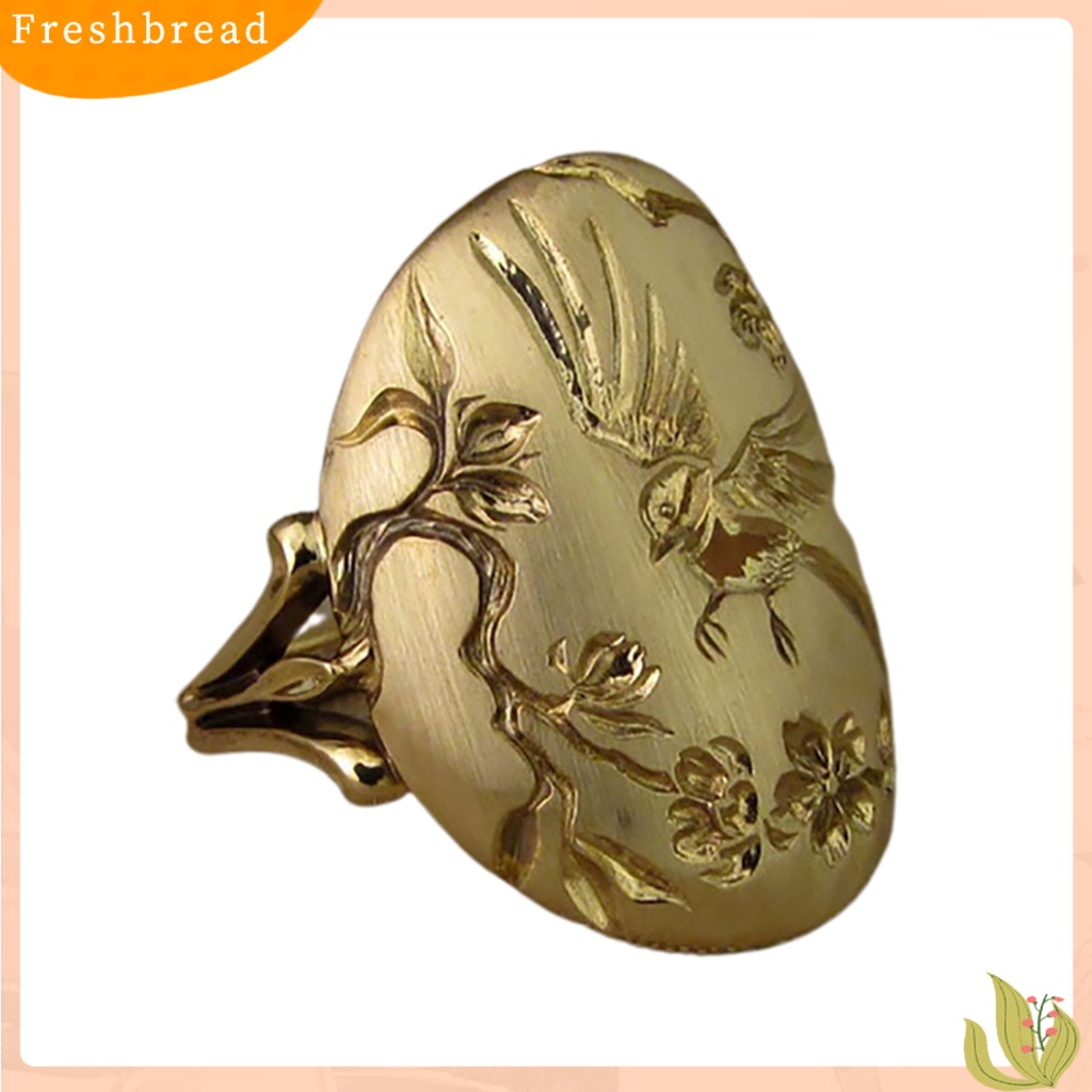 &lt; Freshbread &gt; Wanita Cincin Vintage Indah Elegan Burung Dan Bunga Cincin Tunangan Untuk Hari Valentine