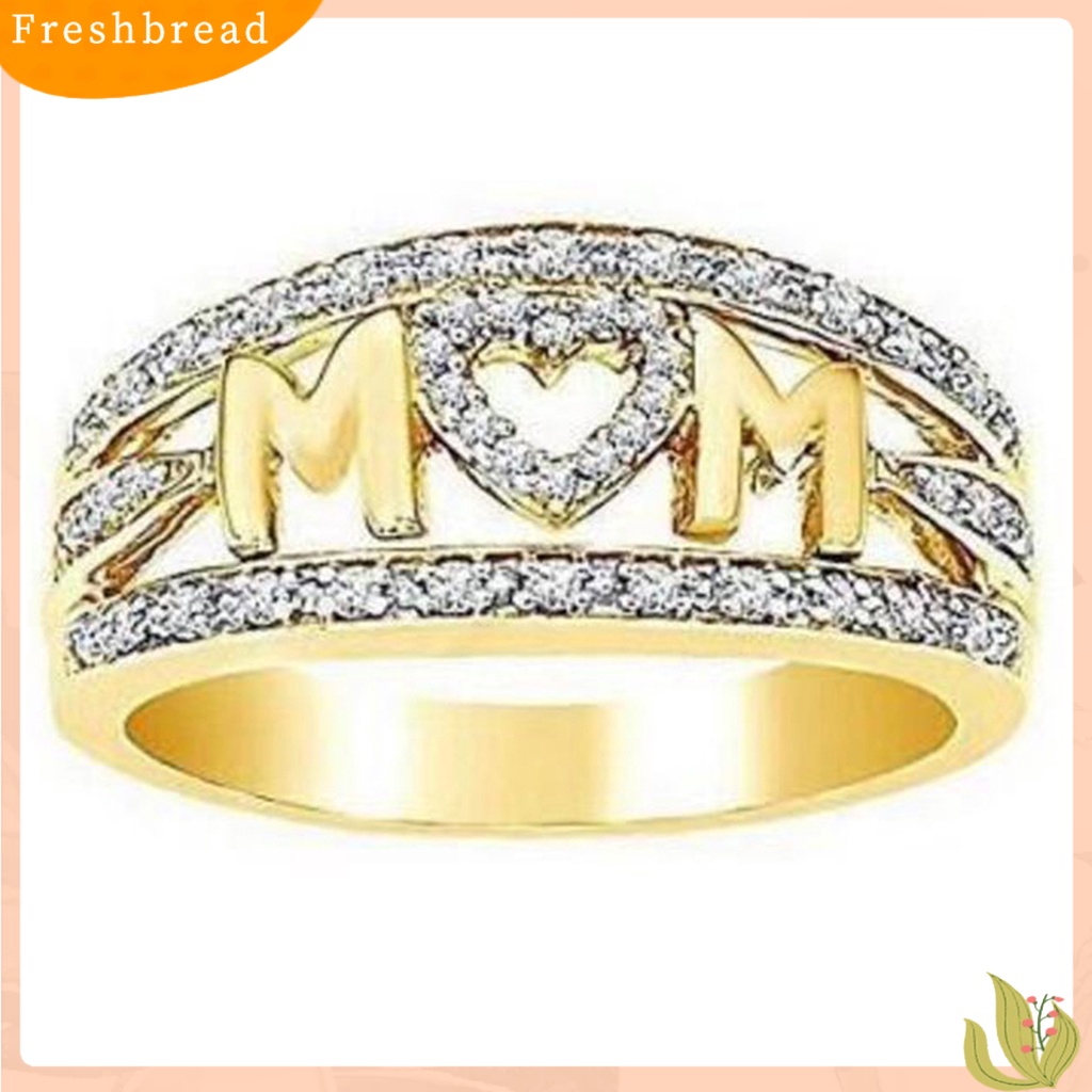 &lt; Freshbread &gt; Lady Finger Ring Indah Berlian Imitasi Alloy Stainless Female Ring Untuk Ibu