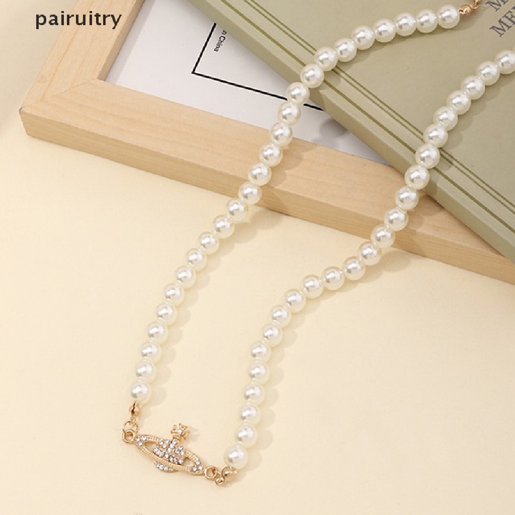 Kalung PRT Vintage Wanita Saturn Kalung Liontin Perhiasan PRT