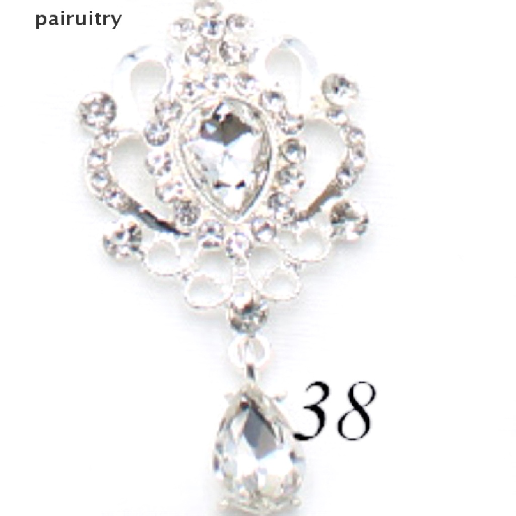 Prt 1pc 32 * 62MM Untuk Kerja Berlian Imitasi Tombol Rambut Manualidades PRT