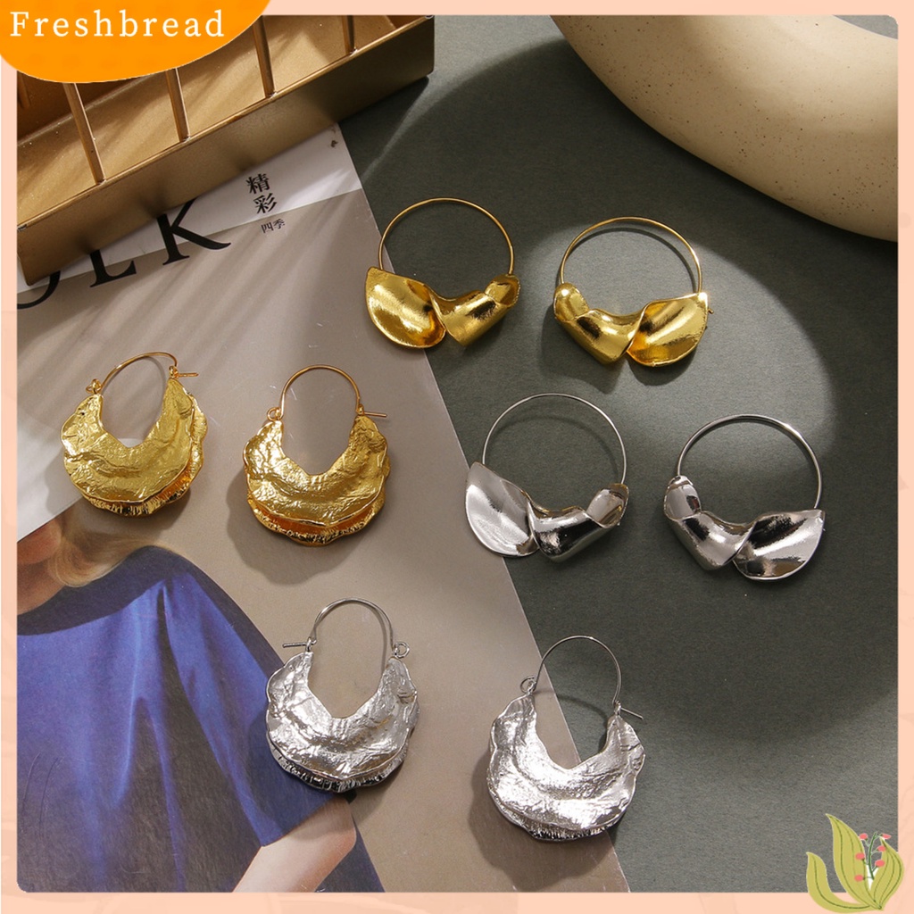 &lt; Freshbread &gt; 1pasang Statement Earrings Retro Punk Tetesan Air Logam Berat Mewah Warna Emas Perak Drop Earrings Fashion Jewelry