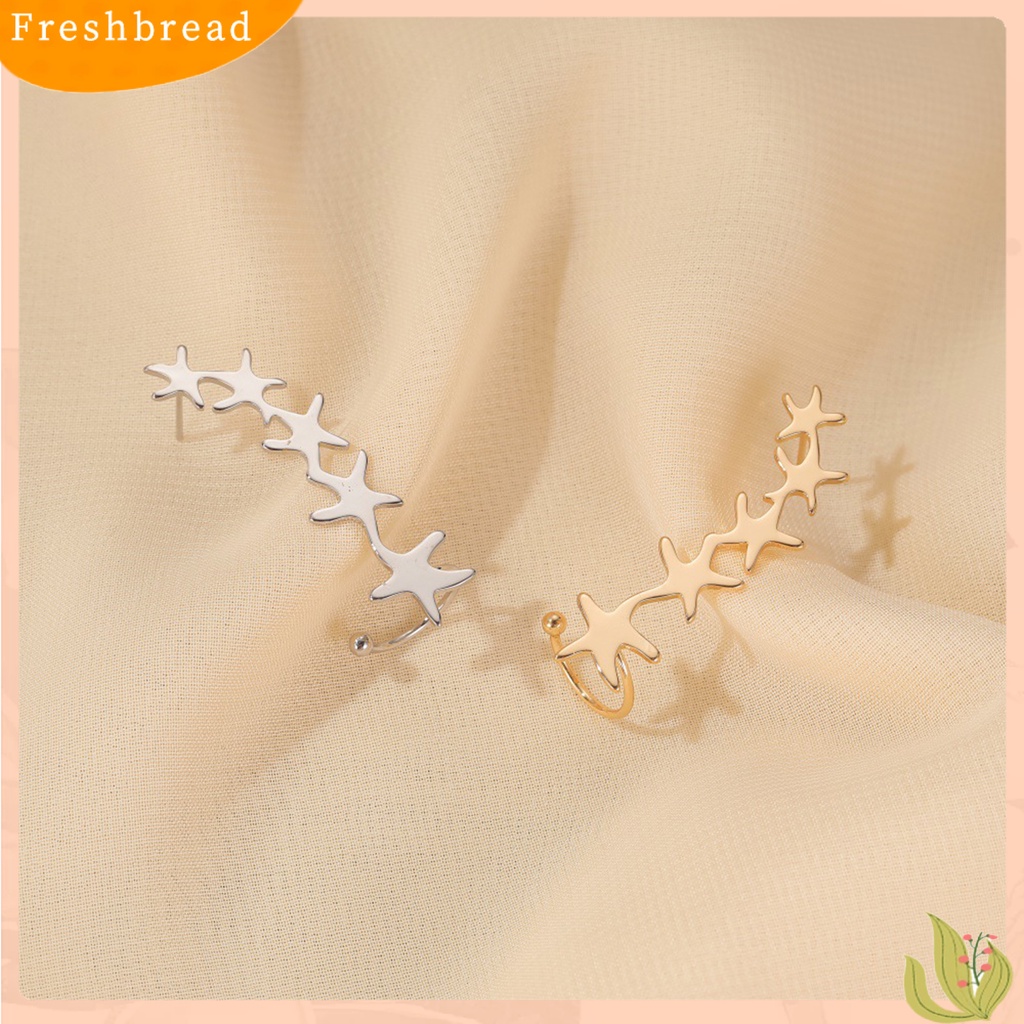 &lt; Freshbread &gt; 1Pc Klip Anting Bintang Perhiasan Simple Electroplated Manset Telinga Halus Untuk Pernikahan