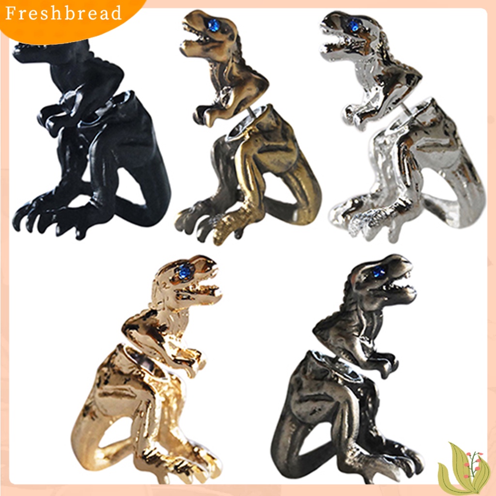 &lt; Freshbread &gt; Ear Studs Punk Bentuk Dinosaurus Alloy Indah 3D Anting Tusuk Hewan Untuk Pesta