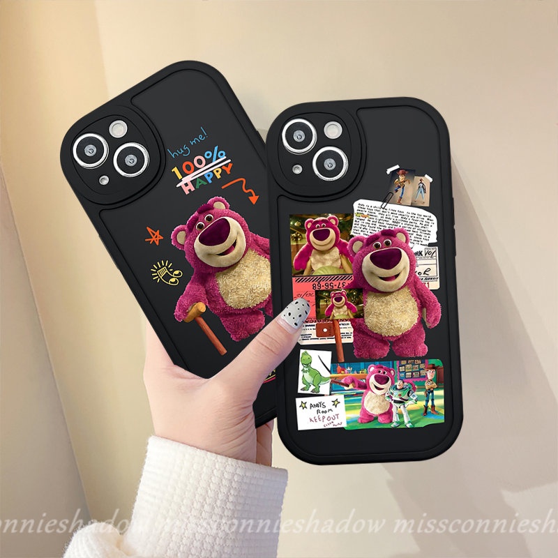 Casing Redmi 9A 9 10 A1 9T 9C K40s 10A 10C Note 11Pro+11s 9Pro 10 11 10s 10Pro 8 9 9s 8Pro Mi 12 11 Lite 11T Poco F4 Poco M3 X3 NFC Pro Cute Strawberry Bear Manyo Couple Sarung Soft Case