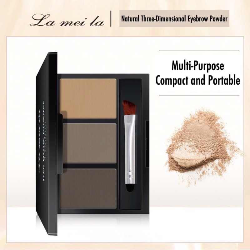 Lameila 3-Color Eyebrow Powder