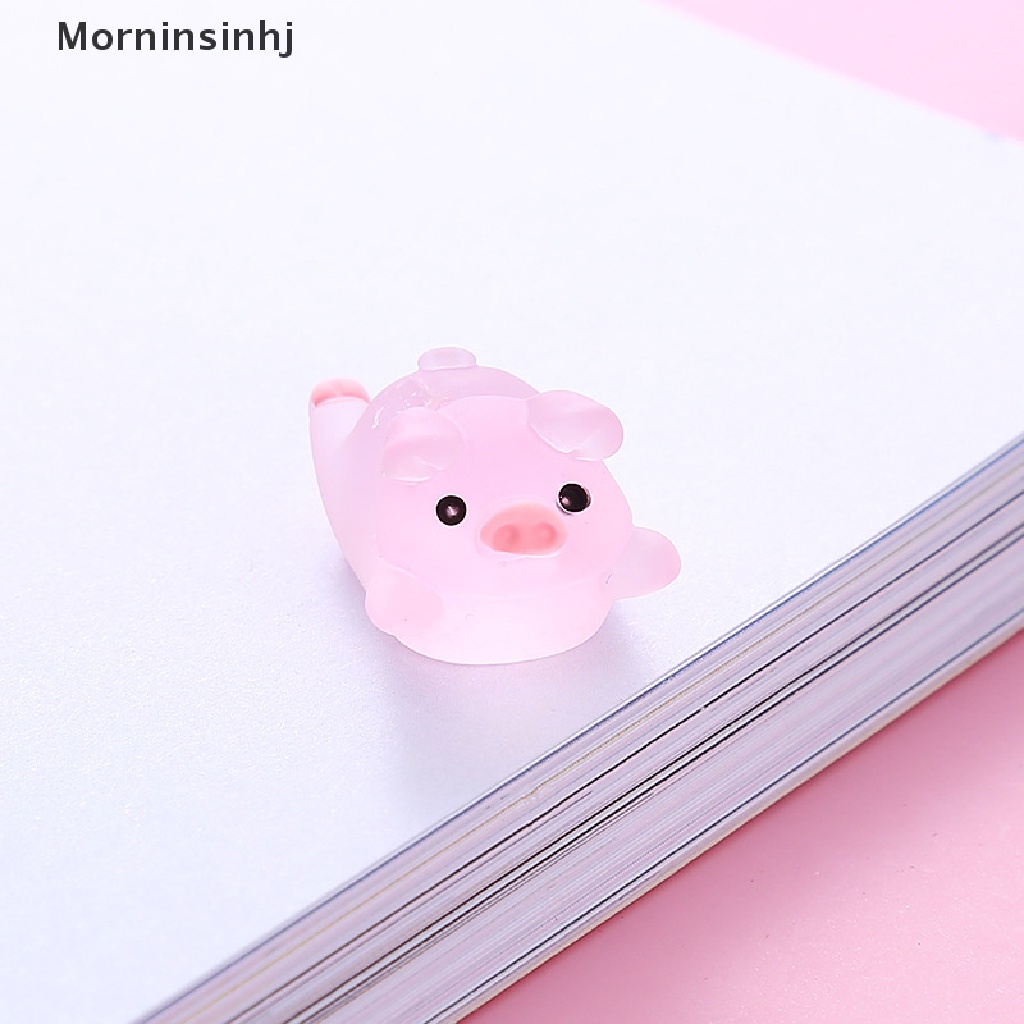 Mornin 6 Pcs Mini Resin Kartun Babi Miniatur Terrarium Patung DIY Dekorasi Rumah Aksesoris id